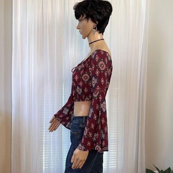 Forever 21 Boho Crop Top Medium - Picture 5 of 8